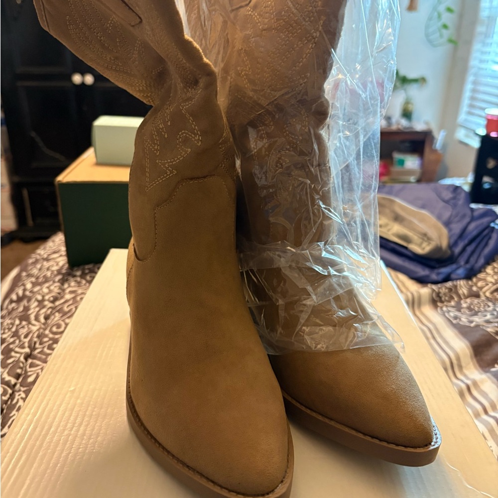 Style & Co. Tan Heeled Boots